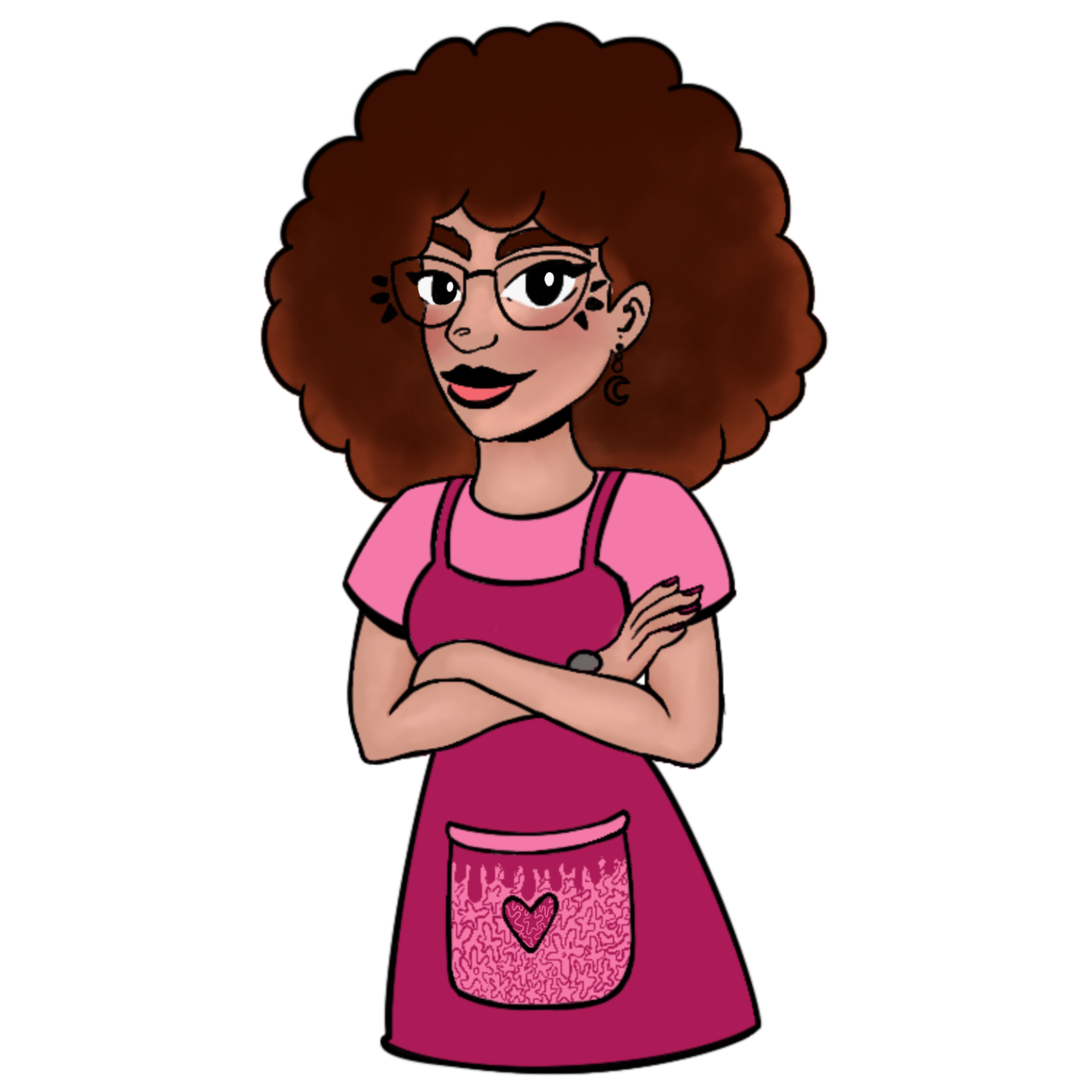 Jordyn, owner of Tay's Gourmet Treats, leaning against a counter